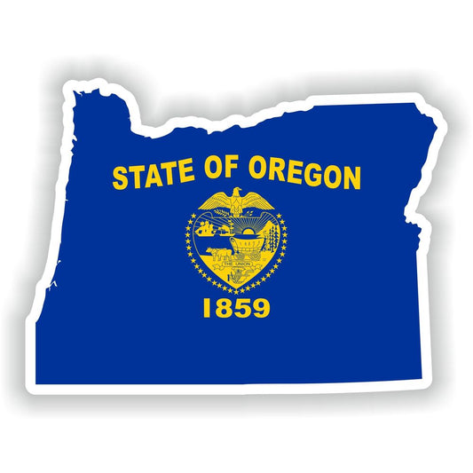 Oregon Map Flag