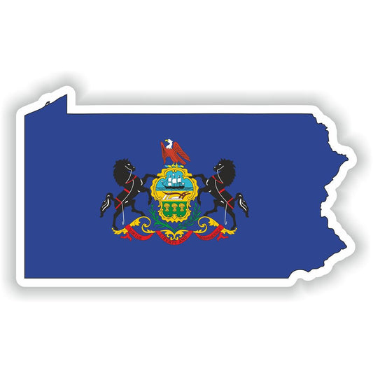 Pennsylvania Map Flag