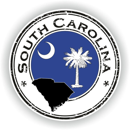South Carolina Seal Round Flag