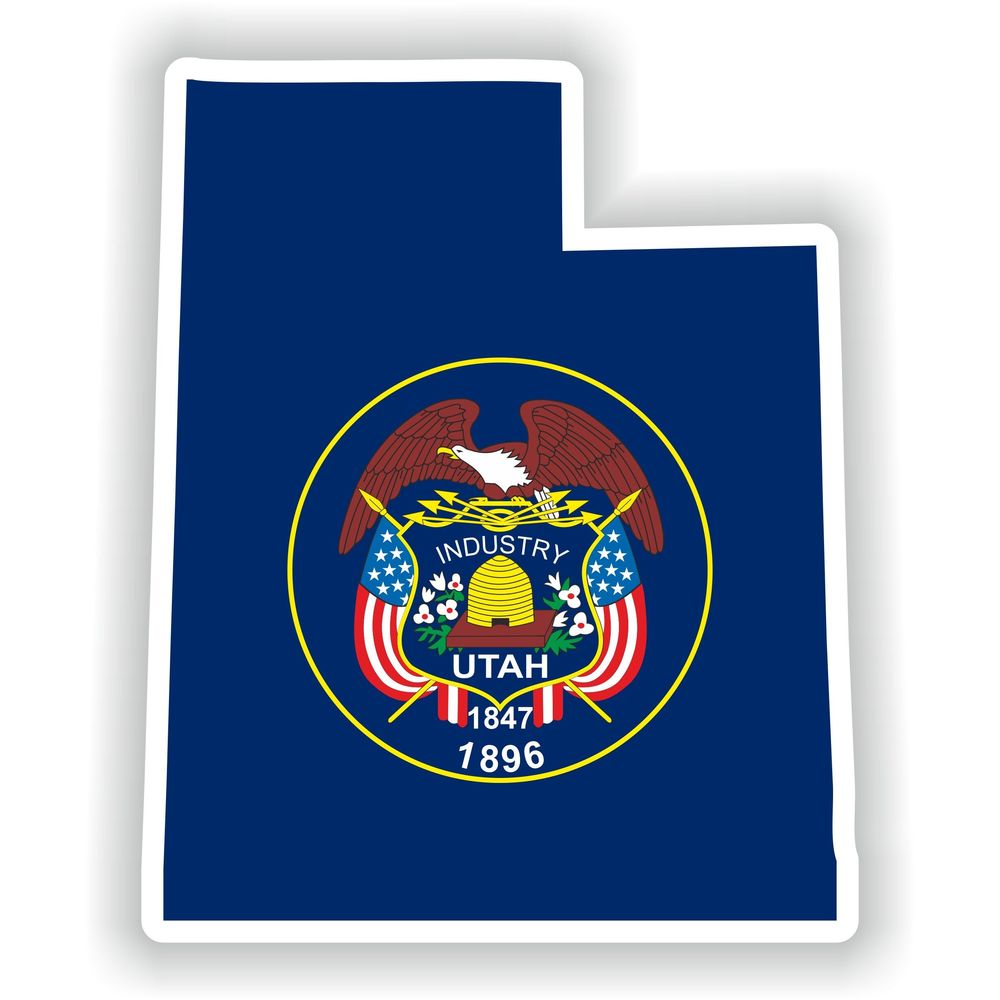 Utah Map Flag