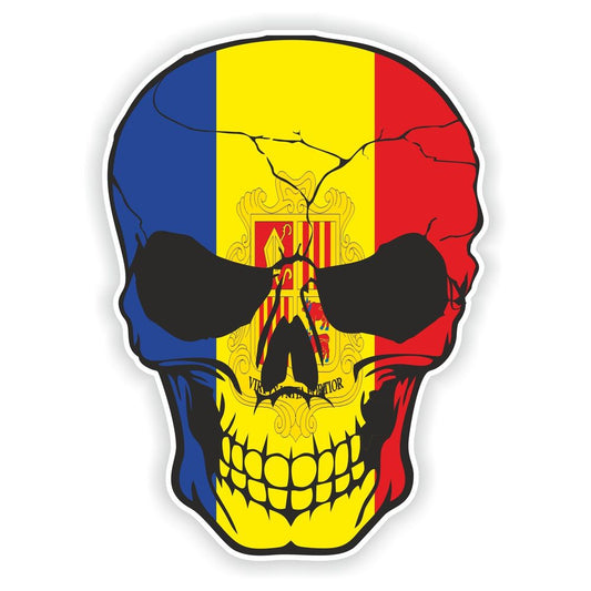 Andora Skull With Flag