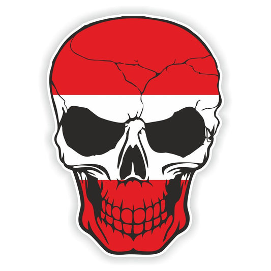 Austria Skull With Flag
