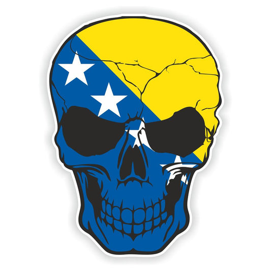 Bosnia Skull With Flag