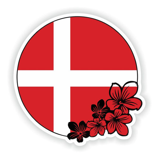 Denmark Round Flag