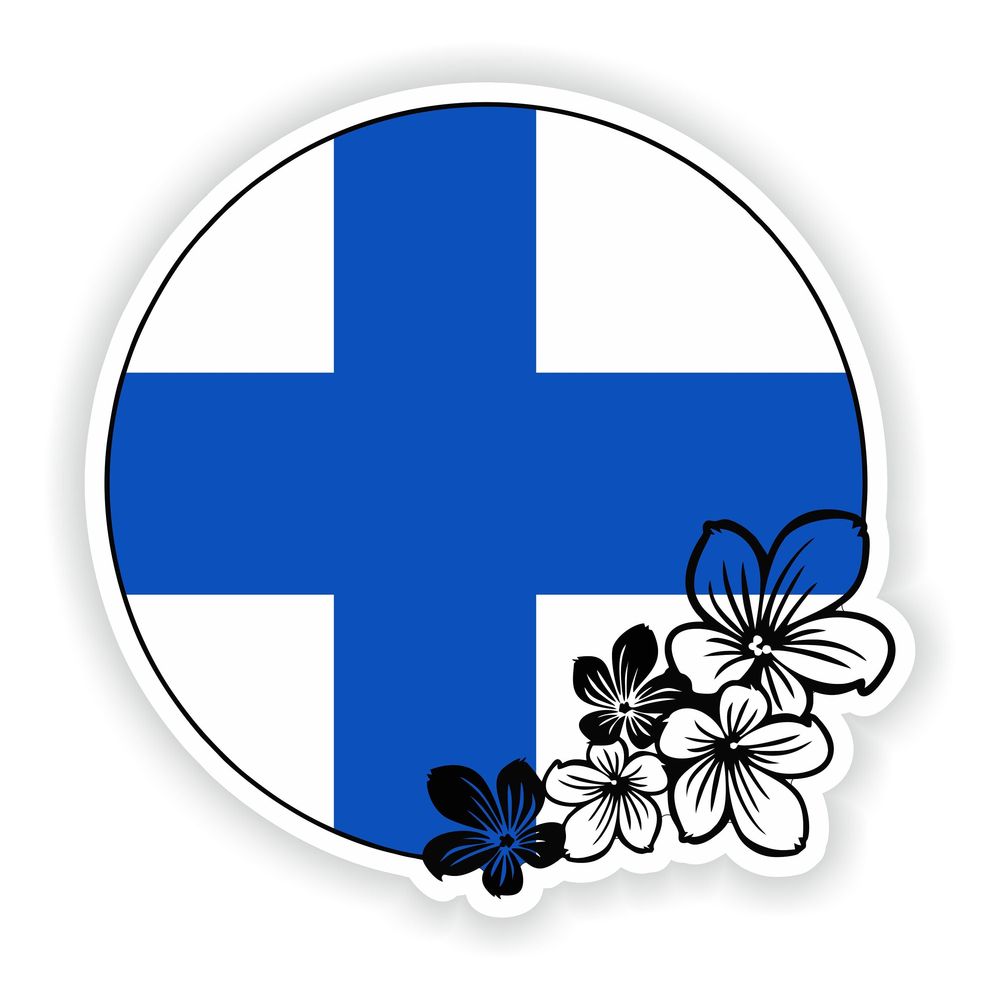 Finland Round Flag