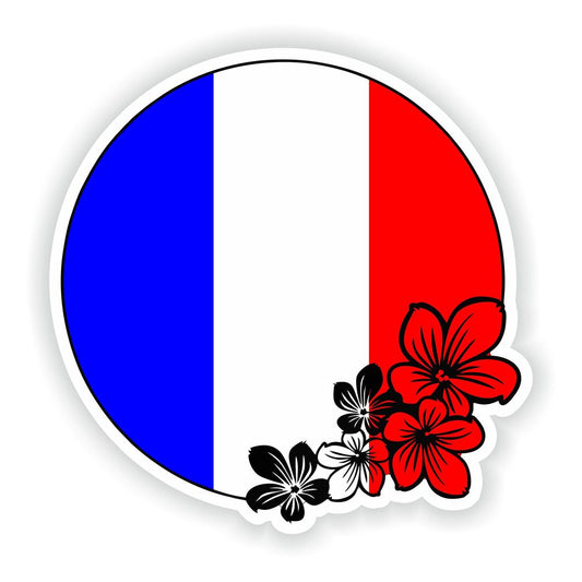 France Round Flag