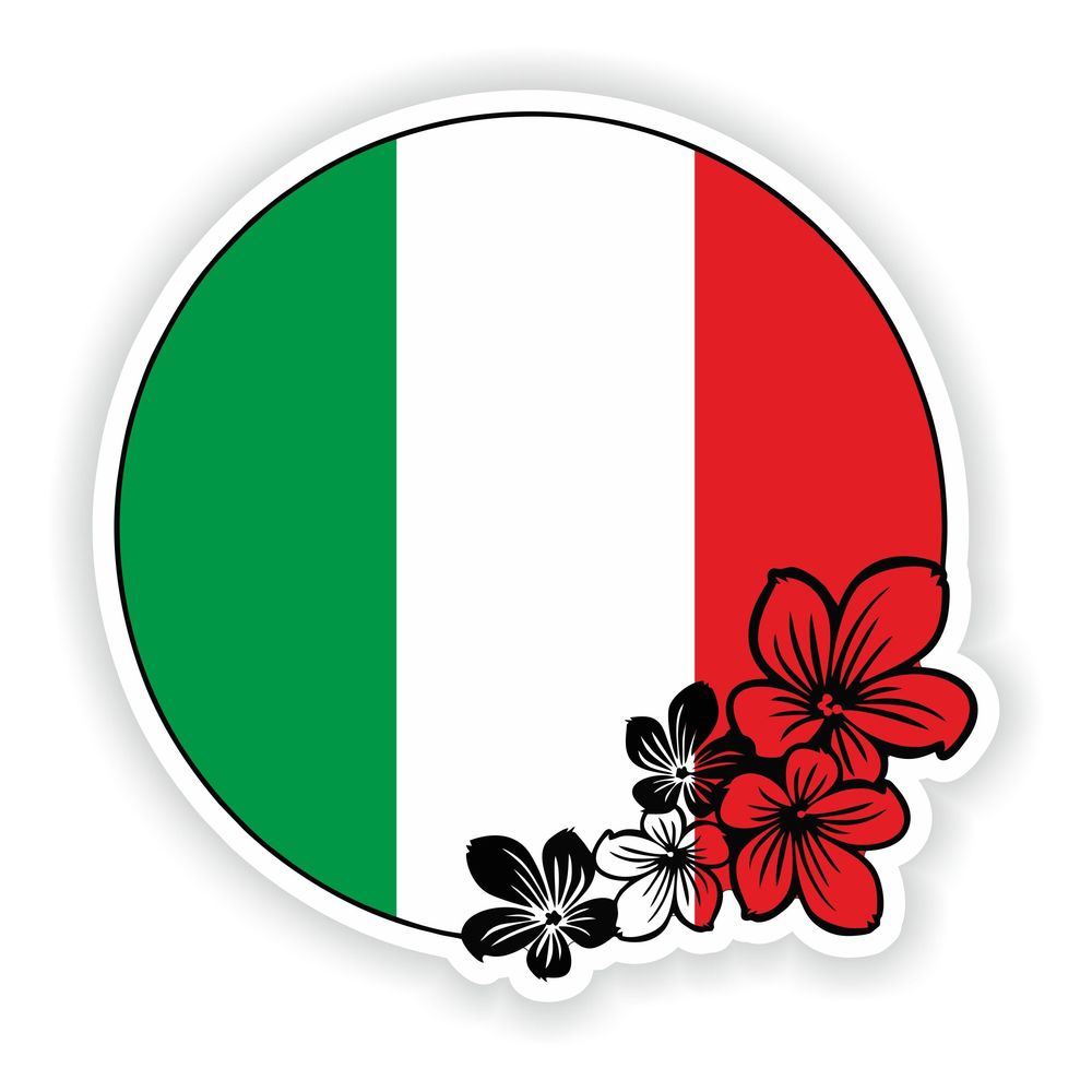 Italy Round Flag