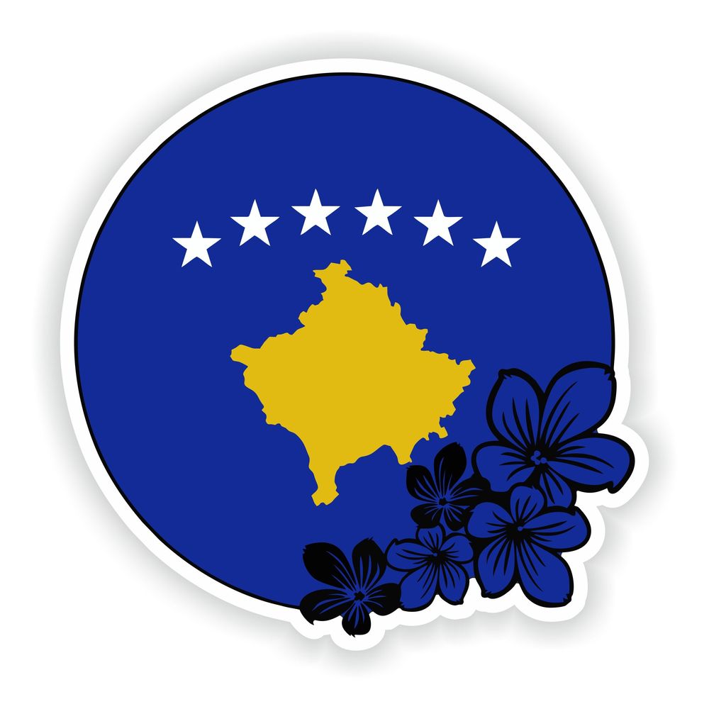 Kosovo Round Flag