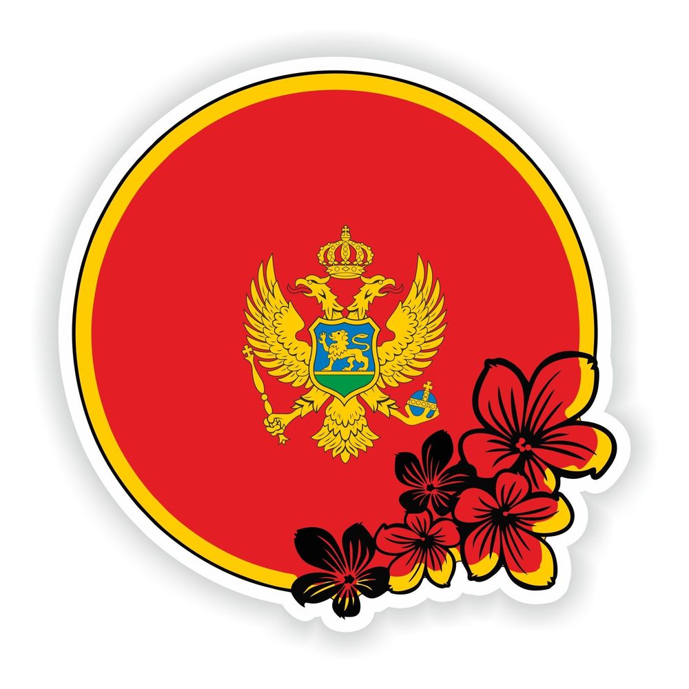 Montenegro Round Flag