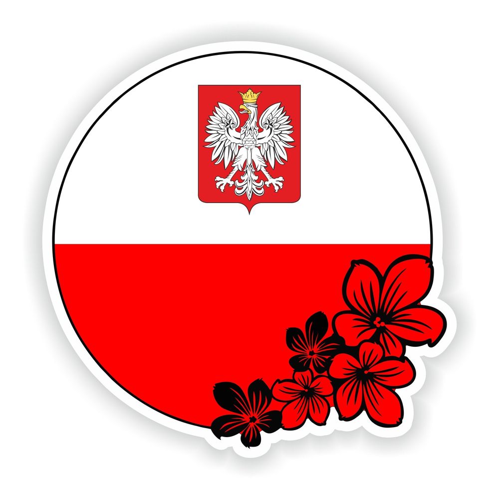 Poland Round Flag