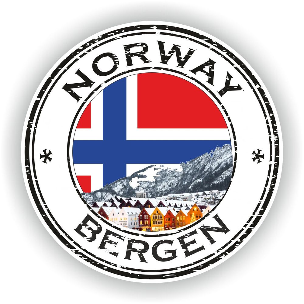 Norway Bergen Seal Round Flag