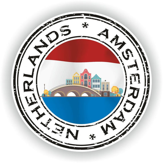 Netherlands Amsterdam #02 Seal Round Flag