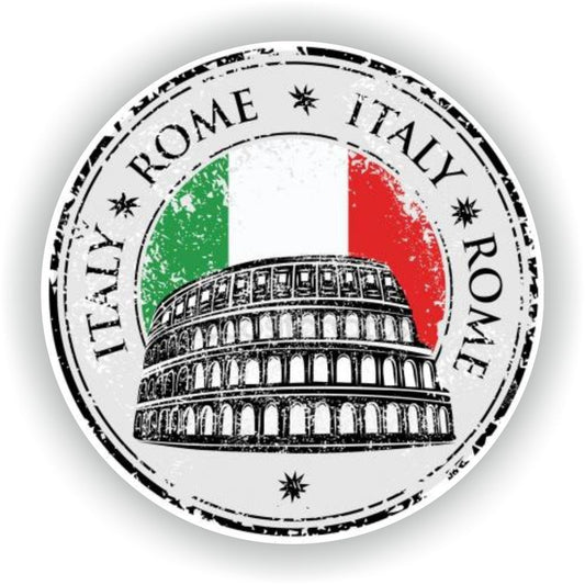 Rome Italy Seal Round Flag
