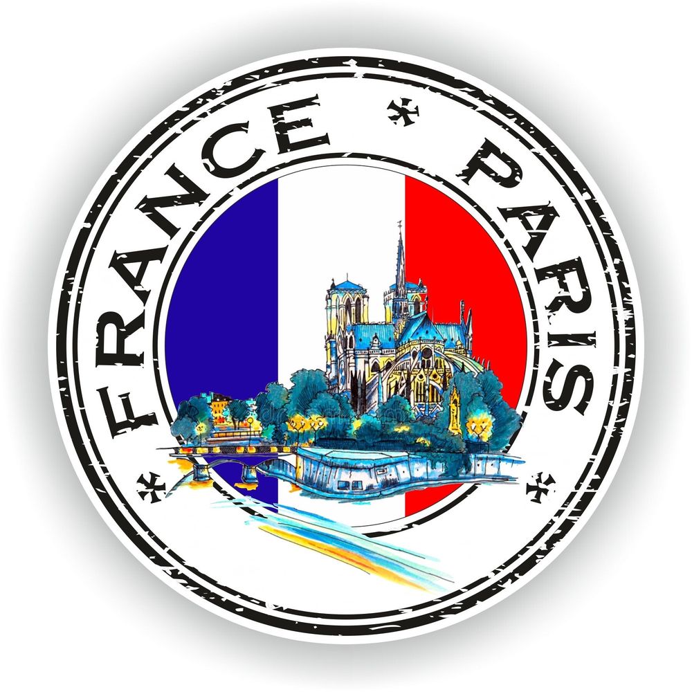 France Paris Notre Dame #02 Seal Round Flag