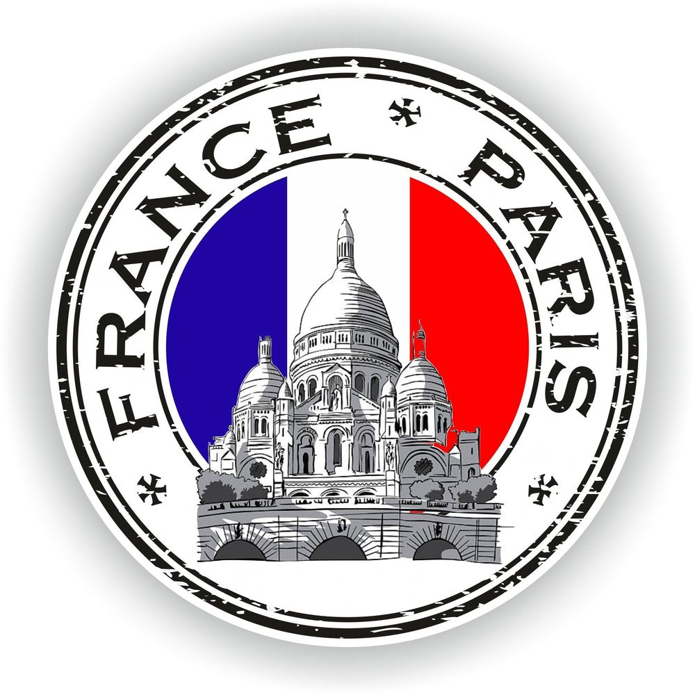 France Paris Mont Martre Seal Round Flag