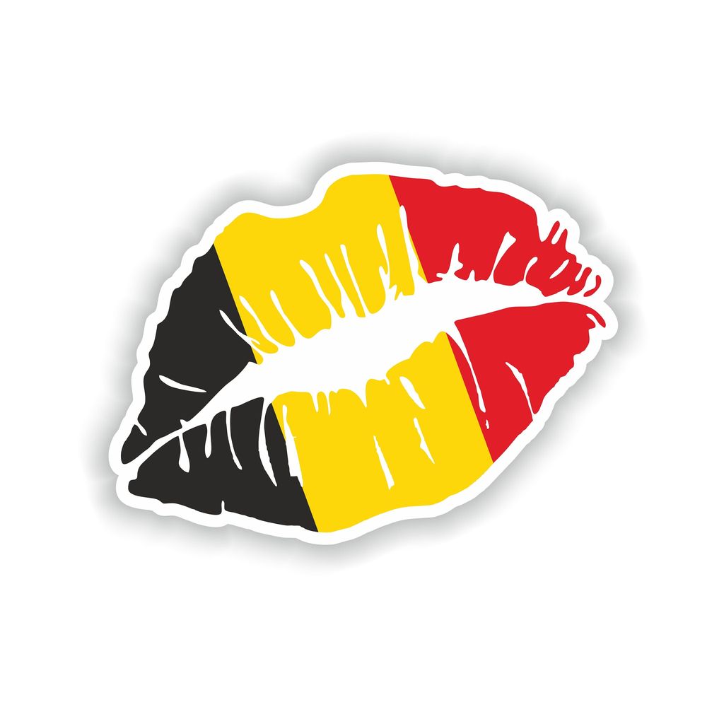 Lips Belgium Flag