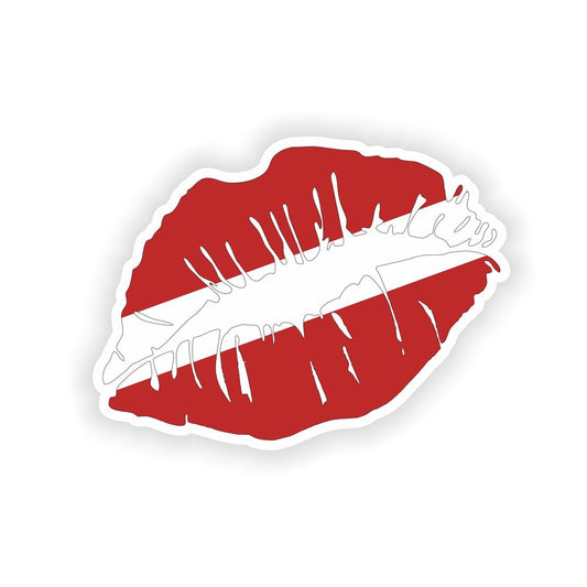 Lips Latvia Flag