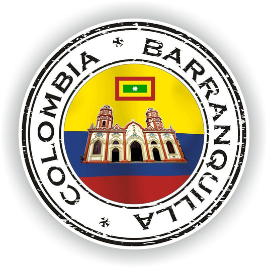 Colombia Barranquilla #02 Seal Round Flag