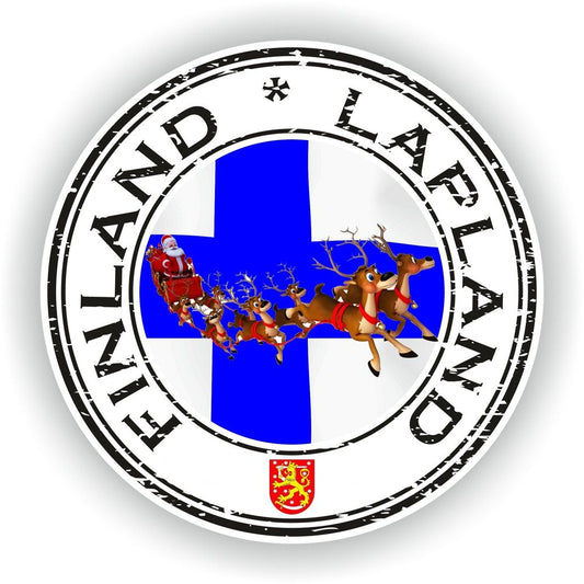Finland Lapland Seal Round Flag