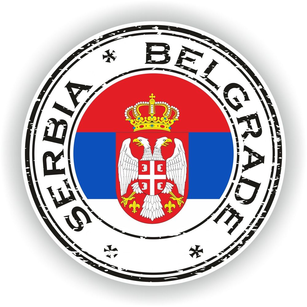 Serbia Belgrade Seal Round Flag