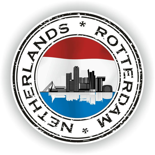 Netherlands Rotterdam Seal Round Flag