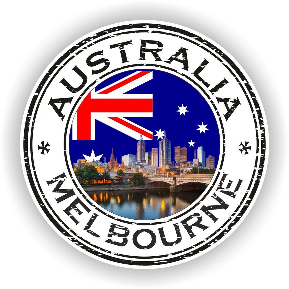 Melbourne Australia Seal Round Flag