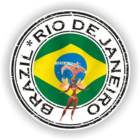 Brazil Rio De Janeiro #02 Seal Round Flag