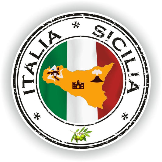 Italia Sicilia #02 Seal Round Flag