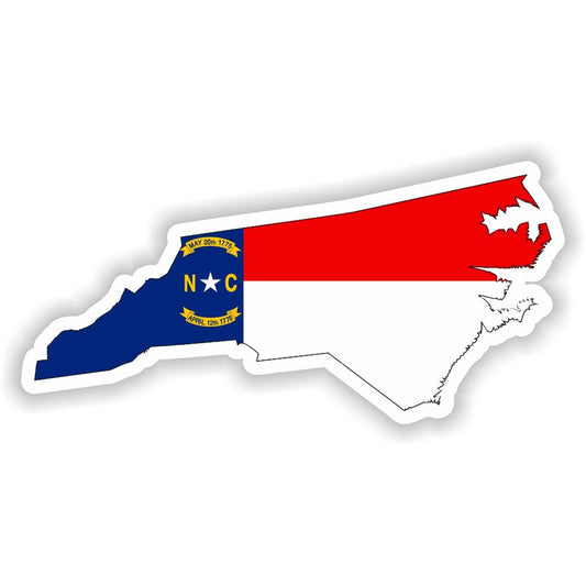North Carolina Map Flag Silhouette