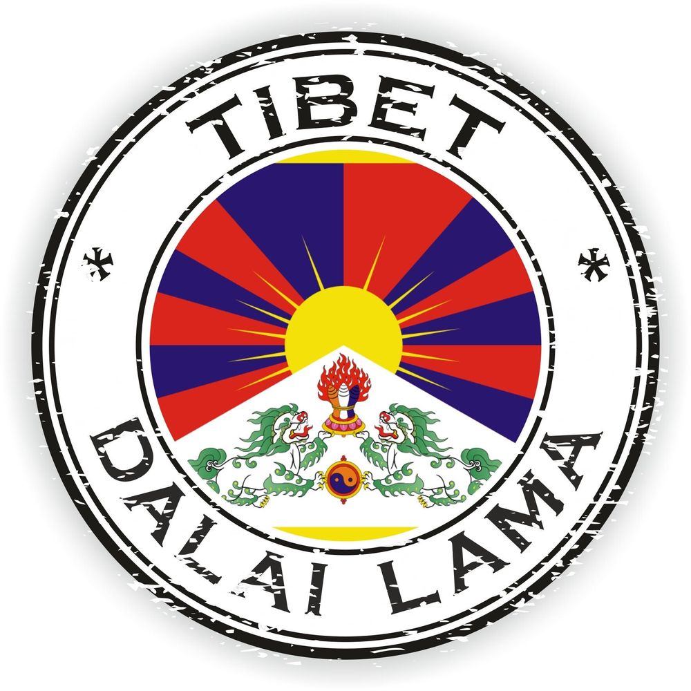 Tibet Dalai Lama Seal Round Flag