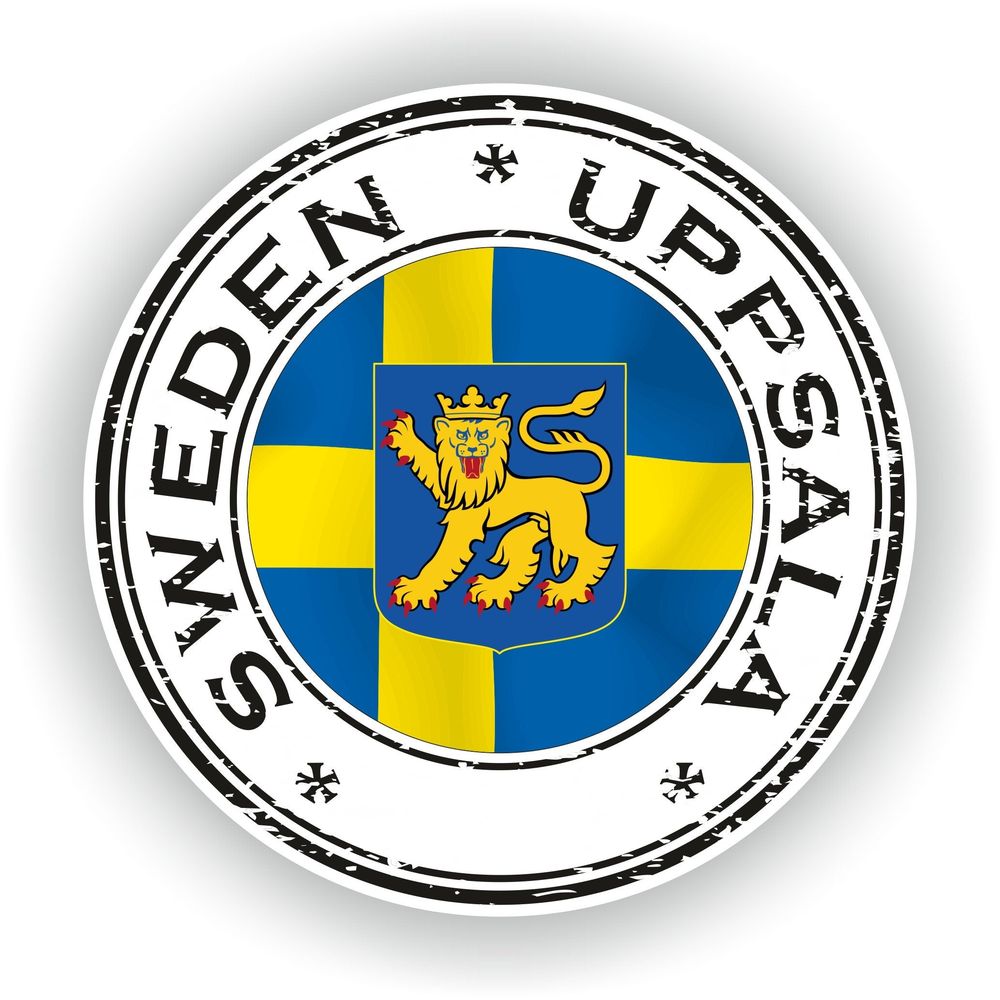 Sweden Uppsala Seal Round Flag