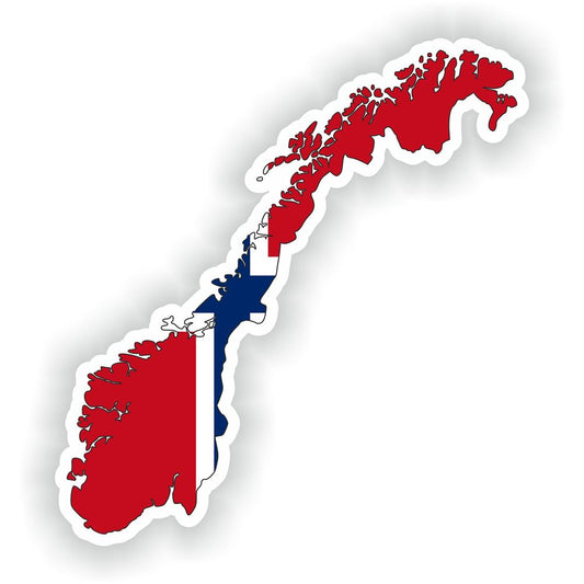 Norway Map Flag Silhouette