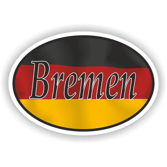 Bremen Germany City Country Code Oval With Flag