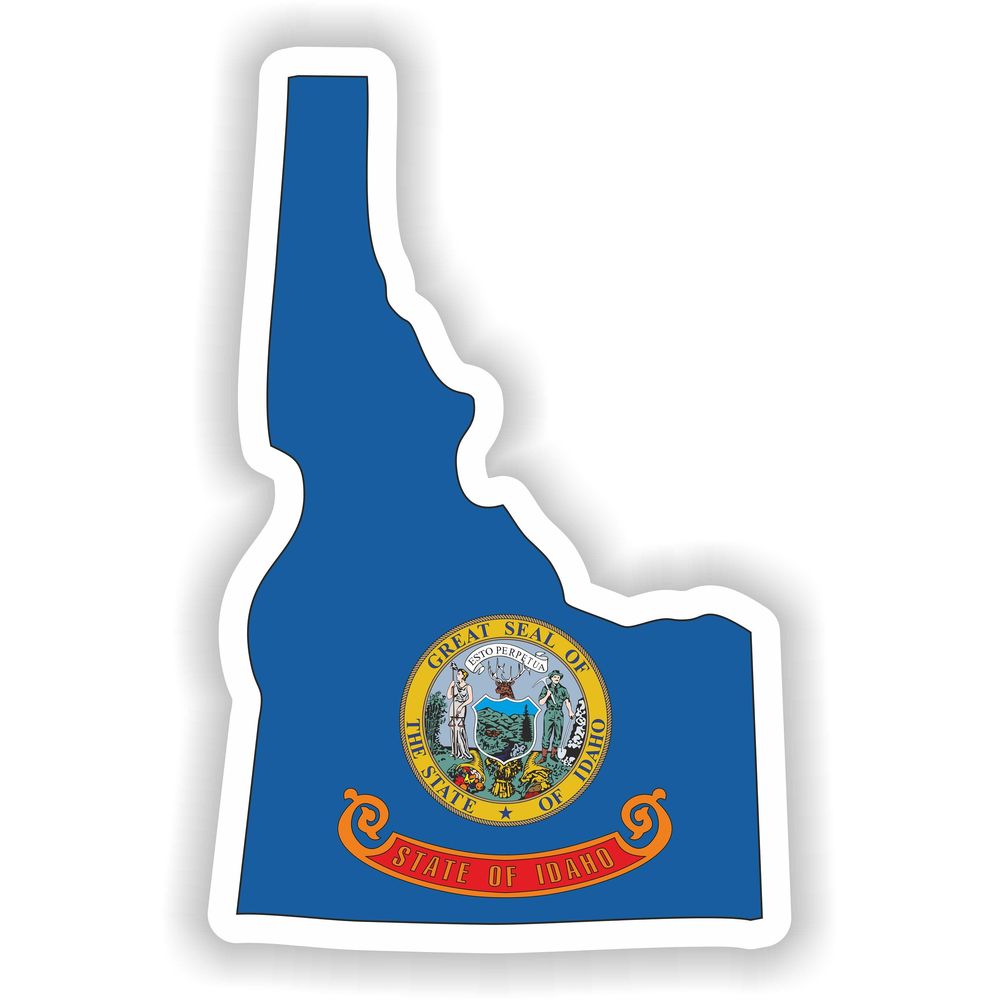 Idaho Map Flag Silhouette