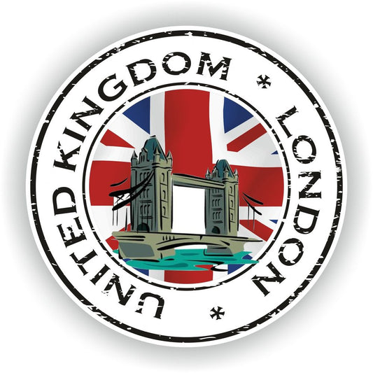 UK London Bridge United Kingdom Seal Round Flag