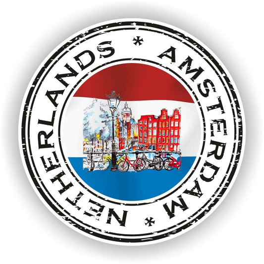Netherlands Amsterdam #01 Seal Round Flag