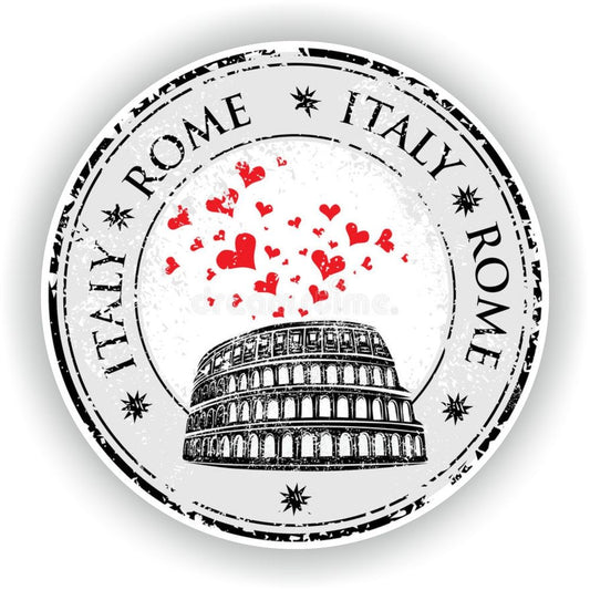 Rome Italy #02 Seal Round Flag