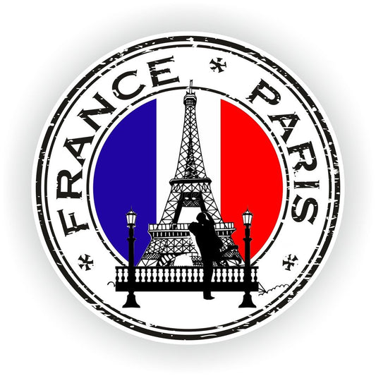 France Paris Seal Round Flag