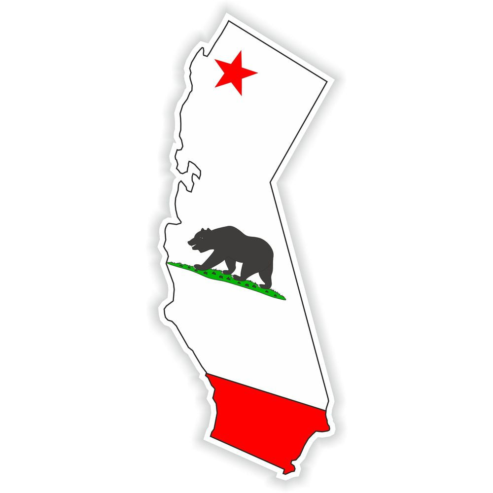 California Map Flag Silhouette