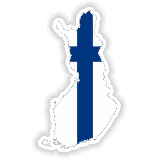 Finland Map Flag Silhouette