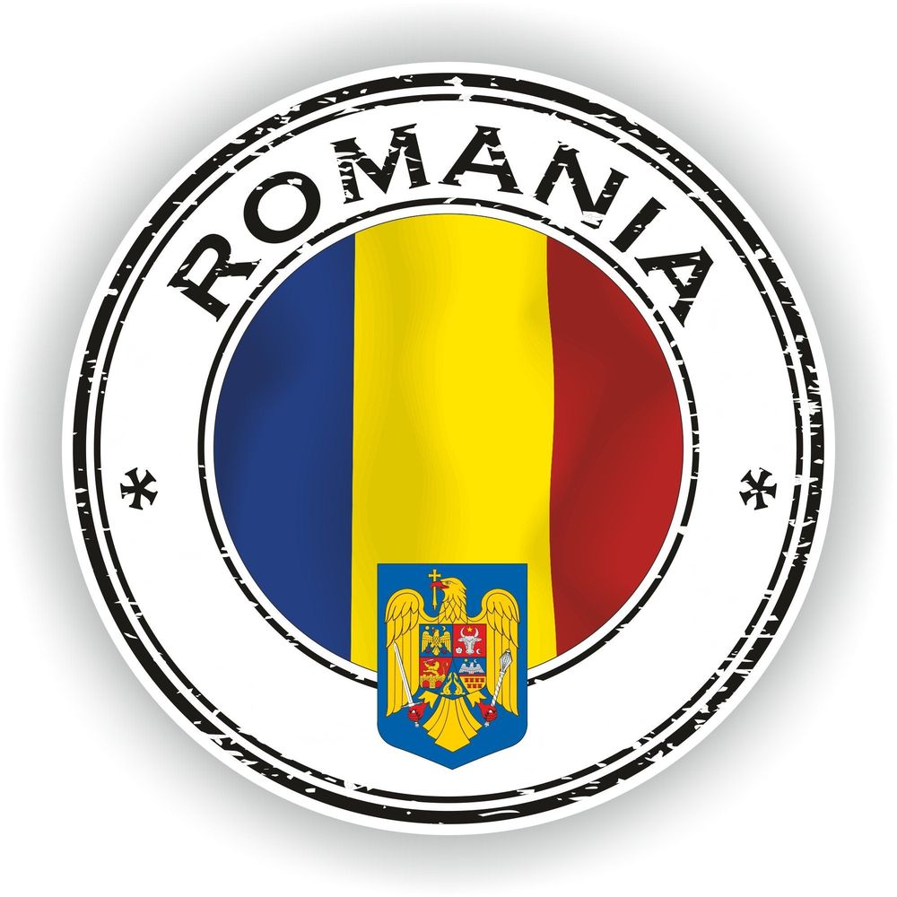 Romania Seal Round Flag