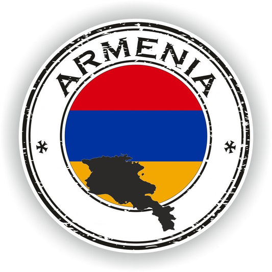Armenia Asia Seal Round Flag