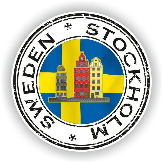 Sweden Stockholm #01 Seal Round Flag