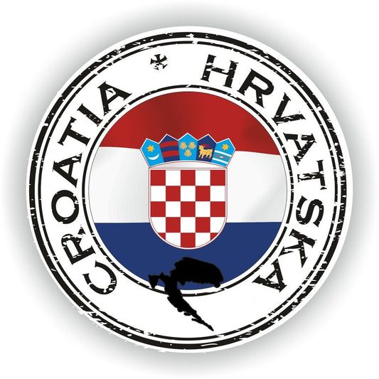 Croatia Hrvatska Seal Round Flag