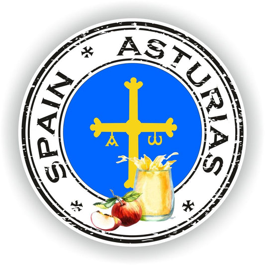 Spain Asturias Seal Round Flag
