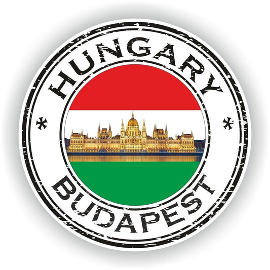 Budapest Hungary Seal Round Flag