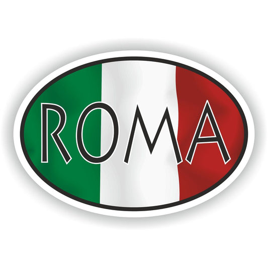 Roma Italy Country Code Oval With Flag