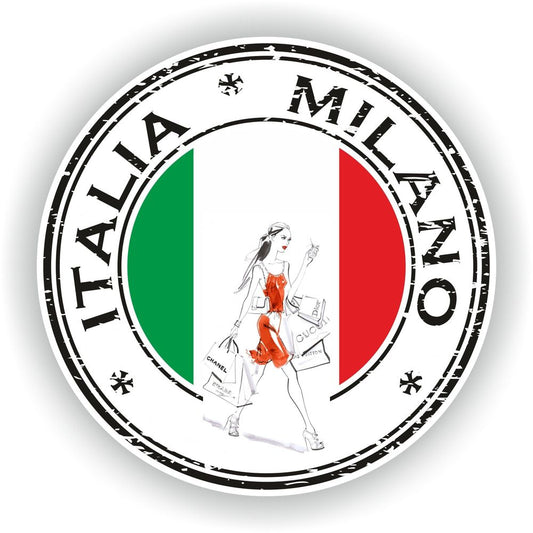 Italia Milano Seal Round Flag