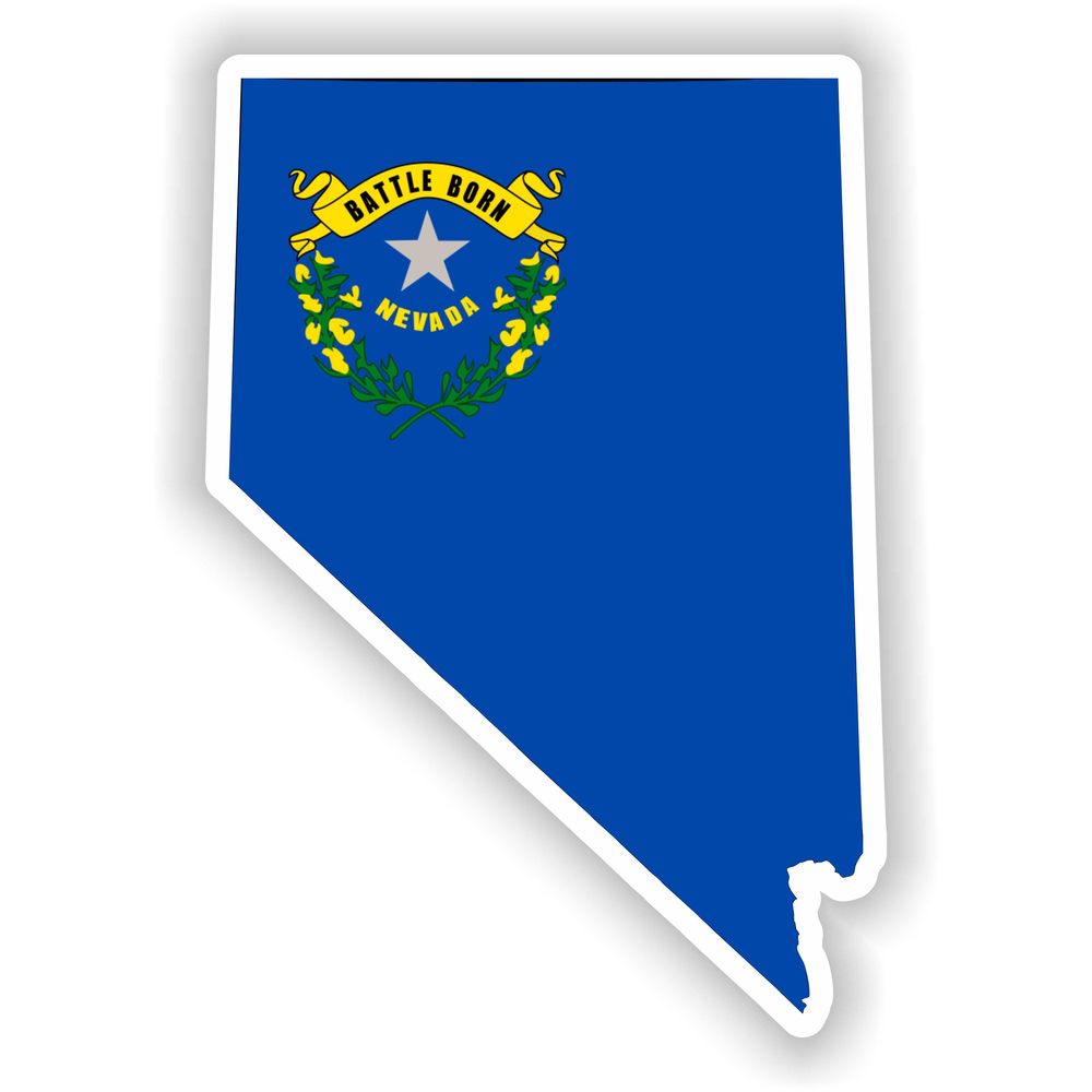 Nevada Map Flag Silhouette