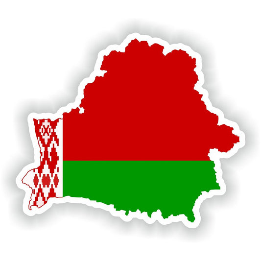 Belarus Map Flag Silhouette